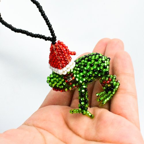 QUICK SHIPPING 📦📩 - Frog with Santa Hat
