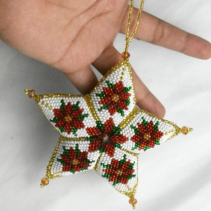 QUICK SHIPPING 📦📩 - Poinsettia Star Ornament