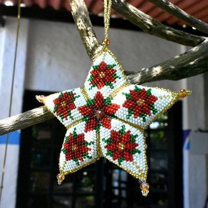 QUICK SHIPPING 📦📩 - Poinsettia Star Ornament
